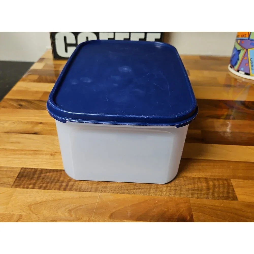 Tupperware Modular Mates #2 Container #1609 w/ Blue Lid #1610, 18 Cup, 4.3 Litre